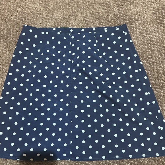Showpo Navy Polka Dot Mini Skirt US 6 - Picture 2 of 3